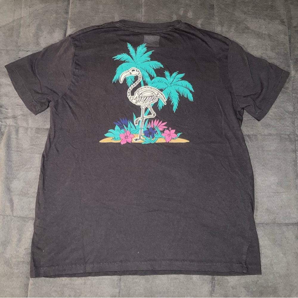 Charcoal Flamingo Emblem Tee - Picture 5 of 7